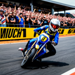**

A dynamic action shot of a Kartrider Pro League race, focusing on the mental pressure on the racers. Depict thousands of cheering fans blurred in the background, and the intense concentration on the face of a racer as they navigate a challenging turn. Emphasize the psychological aspect of eSports competition, capturing the stress and focus. Dramatic lighting and motion blur to convey speed and intensity.

**