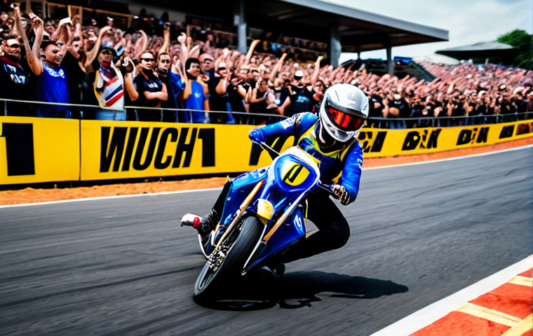 **
A dynamic action shot of a Kartrider Pro League race, focusing on the mental pressure on the racers. Depict thousands of cheering fans blurred in the background, and the intense concentration on the face of a racer as they navigate a challenging turn. Emphasize the psychological aspect of eSports competition, capturing the stress and focus. Dramatic lighting and motion blur to convey speed and intensity.
**