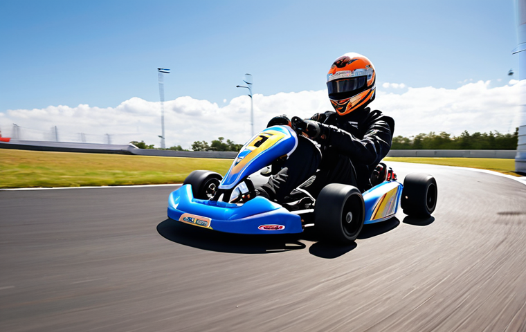 A KartRider kart smoothly executing a gentle turn on a clean, wide practice track under a bright sky. The kart is in a controlled, subtle drift, with a focus on precision and a foundational understanding of steering and braking, rather than extreme speed. Soft motion blur suggests movement, and the overall atmosphere is one of learning and developing basic control.