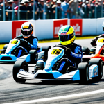 카트라이더 레이싱 페스티벌 참가 - The Thrill of Live Racing**

"A vibrant, action-packed scene from the Kartrider Racing Festival. Foc...