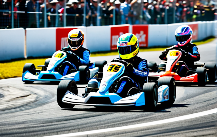 카트라이더 레이싱 페스티벌 참가 - The Thrill of Live Racing**
"A vibrant, action-packed scene from the Kartrider Racing Festival. Foc...