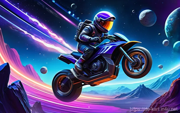 카트라이더 팬아트 이벤트의 성공 전략 - **"KartRider in the Cosmic Drift"**: A vibrant and dynamic fan-art illustration featuring iconic Kar...