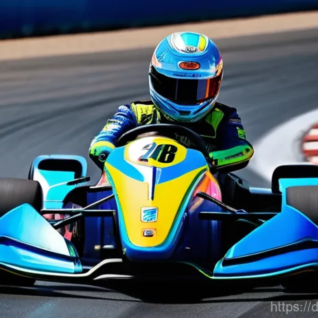카트라이더 레이싱 팁 영상 - **A Perfect Drift with Turbo Boost:**
    A vibrant, dynamic, and action-packed close-up of a kart r...