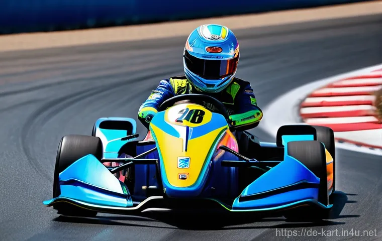 카트라이더 레이싱 팁 영상 - **A Perfect Drift with Turbo Boost:**
    A vibrant, dynamic, and action-packed close-up of a kart r...