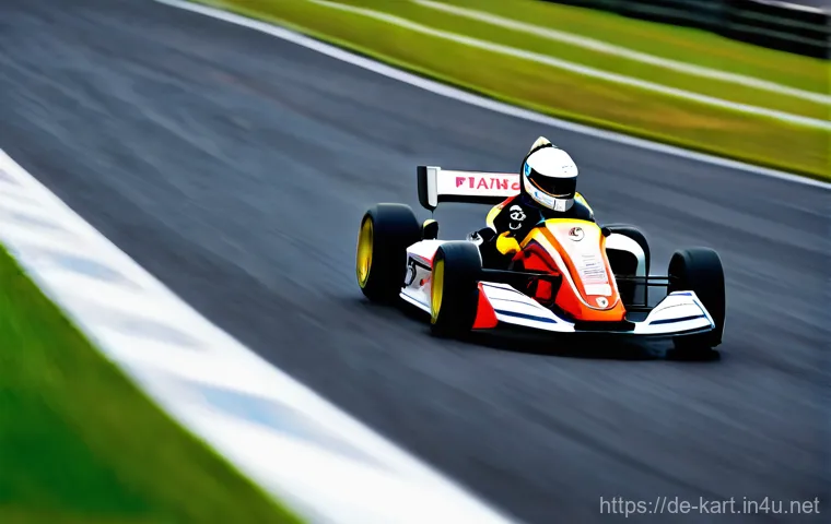 카트라이더 레이싱 팁 영상 - **Strategic Item Management - Defensive Play:**
    An exciting, mid-race scene illustrating a kart ...
