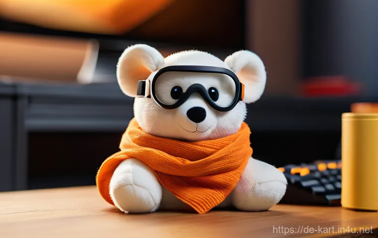 카트라이더 공식 굿즈 리스트 - **"Cozy Gaming Companion"**: A close-up, warm-toned image of a soft, well-loved Bazzi plush toy, wea...