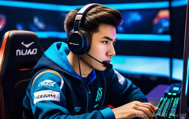 카트라이더 프로 선수의 조언 - **Prompt: "An esports athlete, mid-20s, male or female, with an intense and determined expression, e...