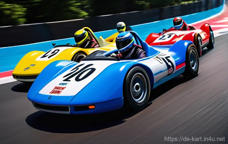 카트라이더 이색 플레이법 - **"A classic cartoon-style kart, driven by a fully clothed, curious-looking male character, slowly n...