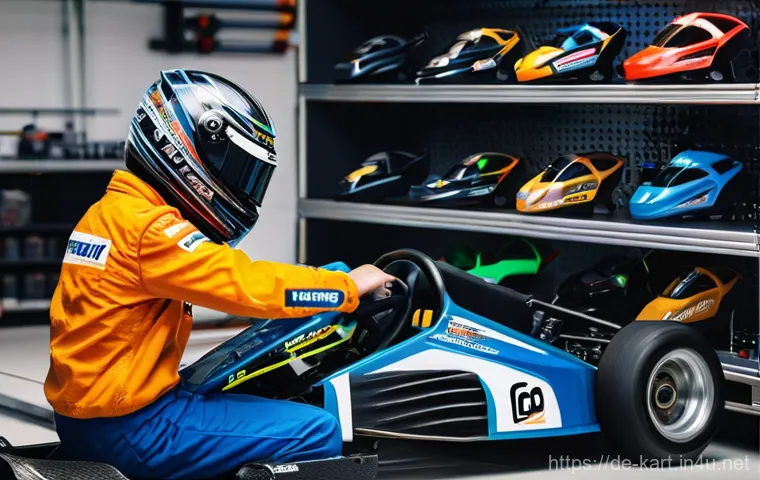 카트라이더 초보자를 위한 이벤트 참가 가이드 - **Prompt:** A young, diverse racer, approximately 18 years old, wearing a stylish, form-fitting raci...