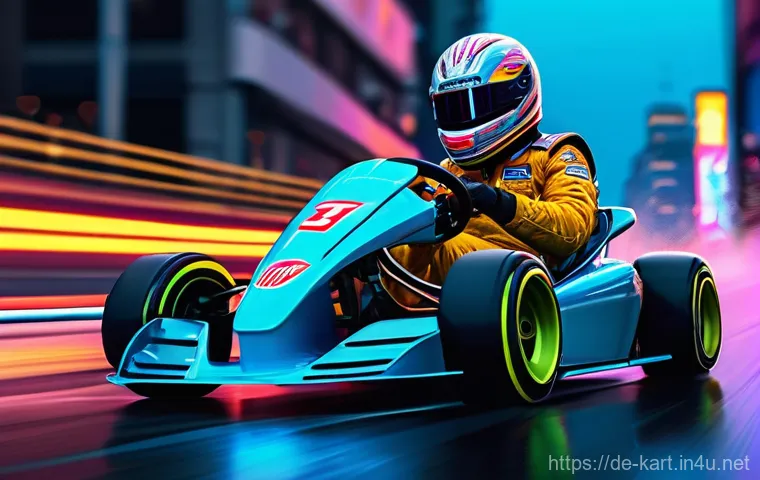카트라이더 드리프트 챌린지 - **Prompt 1: Dynamic Drift in a Neon City**
    An exhilarating, high-speed kart race scene set in a ...