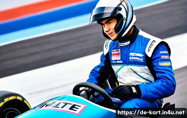 카트라이더 신규 유저를 위한 게임 스타트 가이드 - **Prompt:** A vibrant and dynamic close-up of a young, enthusiastic male racer, approximately 16 yea...