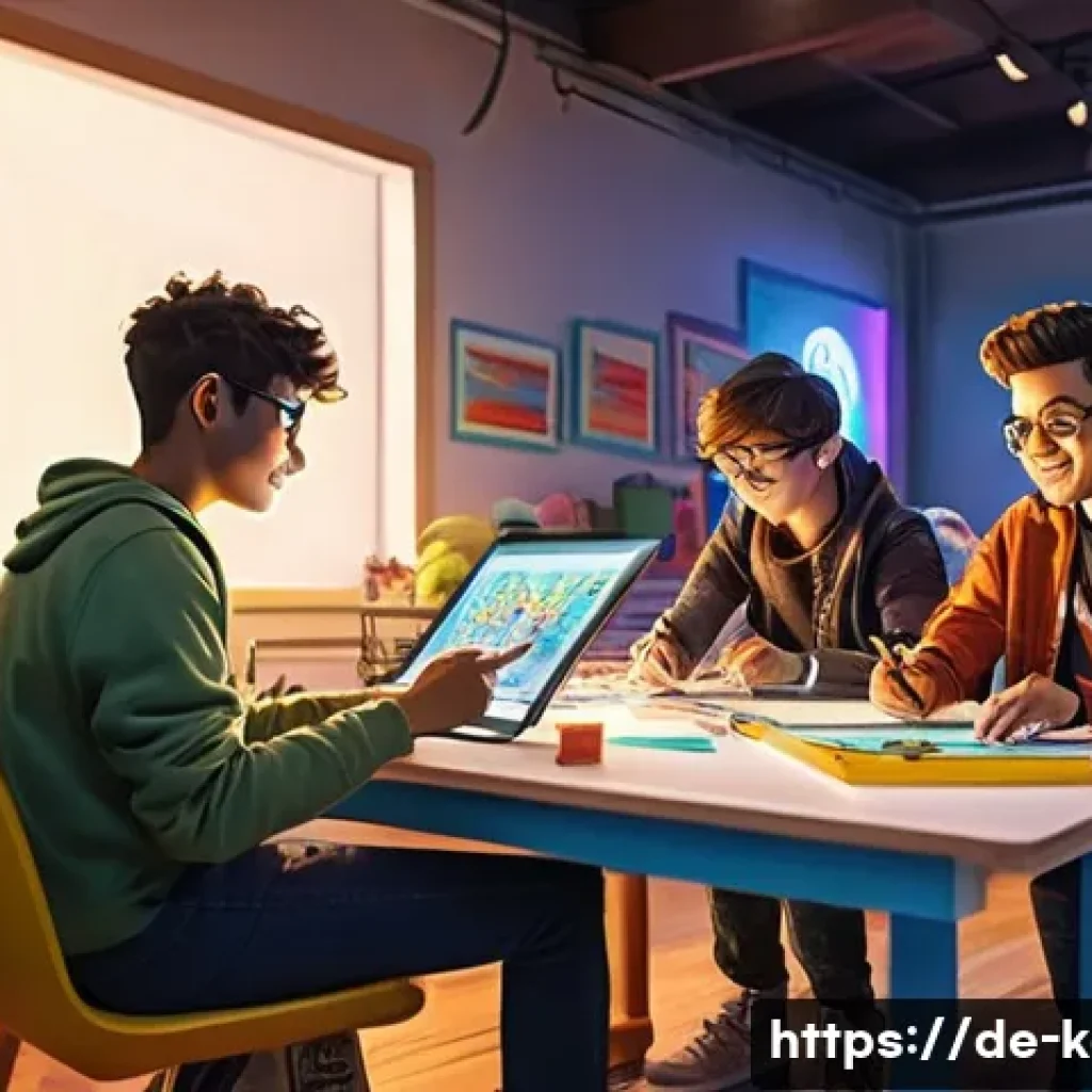 카트라이더 팬아트와 게임 커뮤니티 활용 - **Prompt:** A vibrant and diverse group of young adult KartRider fans, ranging from late teens to ea...