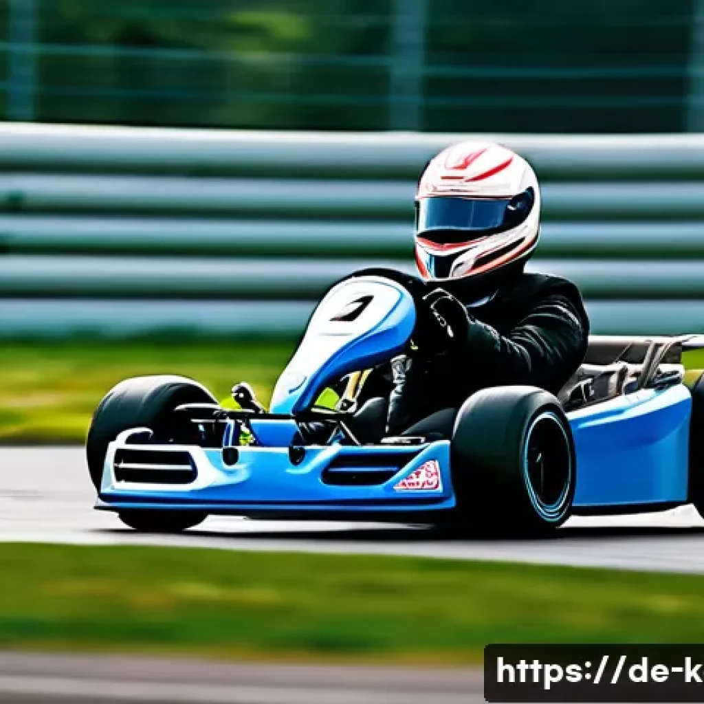 카트라이더 초보 유저 드리프트 연습법 - A dynamic go-kart drifting scene on a professional racing track in Germany during daylight, featurin...