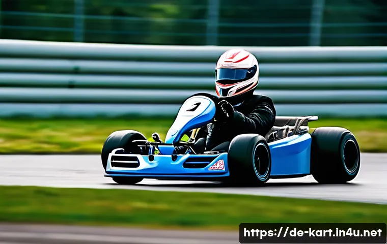 카트라이더 초보 유저 드리프트 연습법 - A dynamic go-kart drifting scene on a professional racing track in Germany during daylight, featurin...
