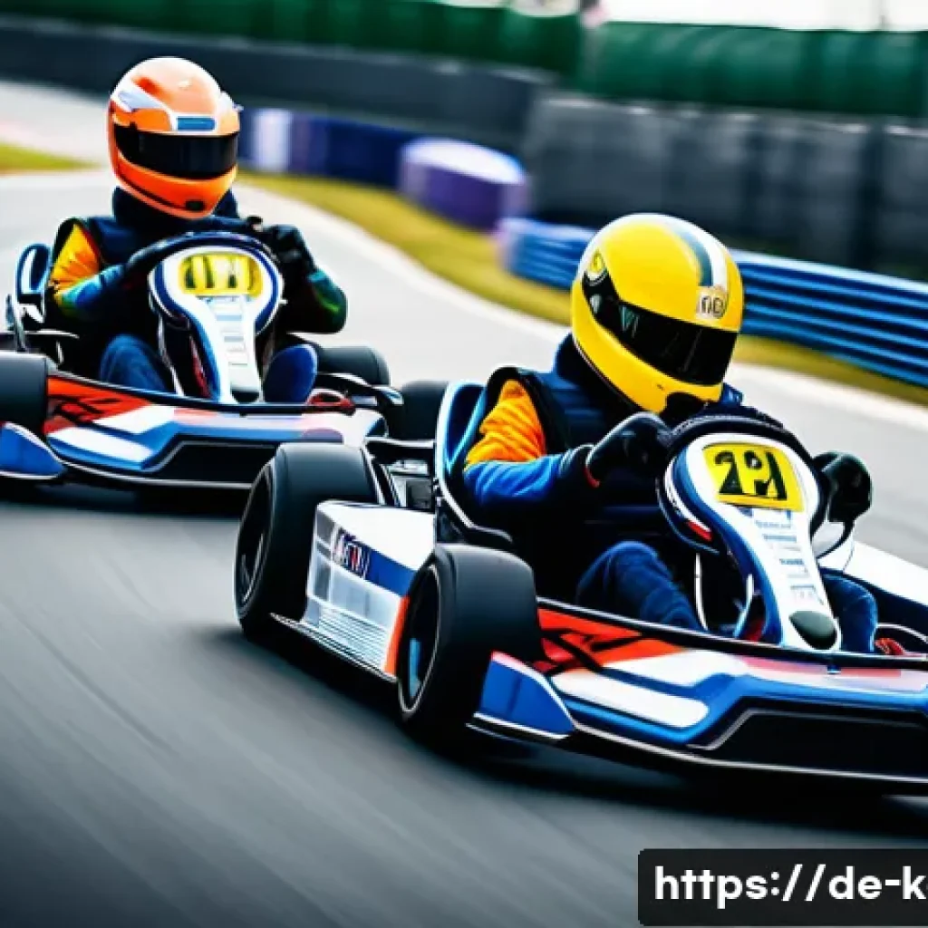 카트라이더 팀플레이의 중요성 - A dynamic team kart racing scene set on a detailed European race track, featuring four diverse adult...