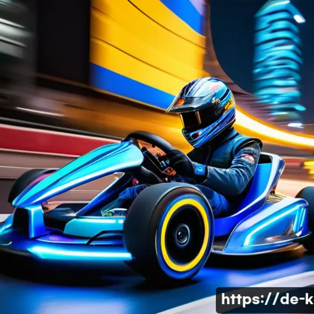카트라이더 이벤트 활용 가이드 - A dynamic KartRider time trial race scene showcasing a sleek, futuristic kart with vibrant blue and ...