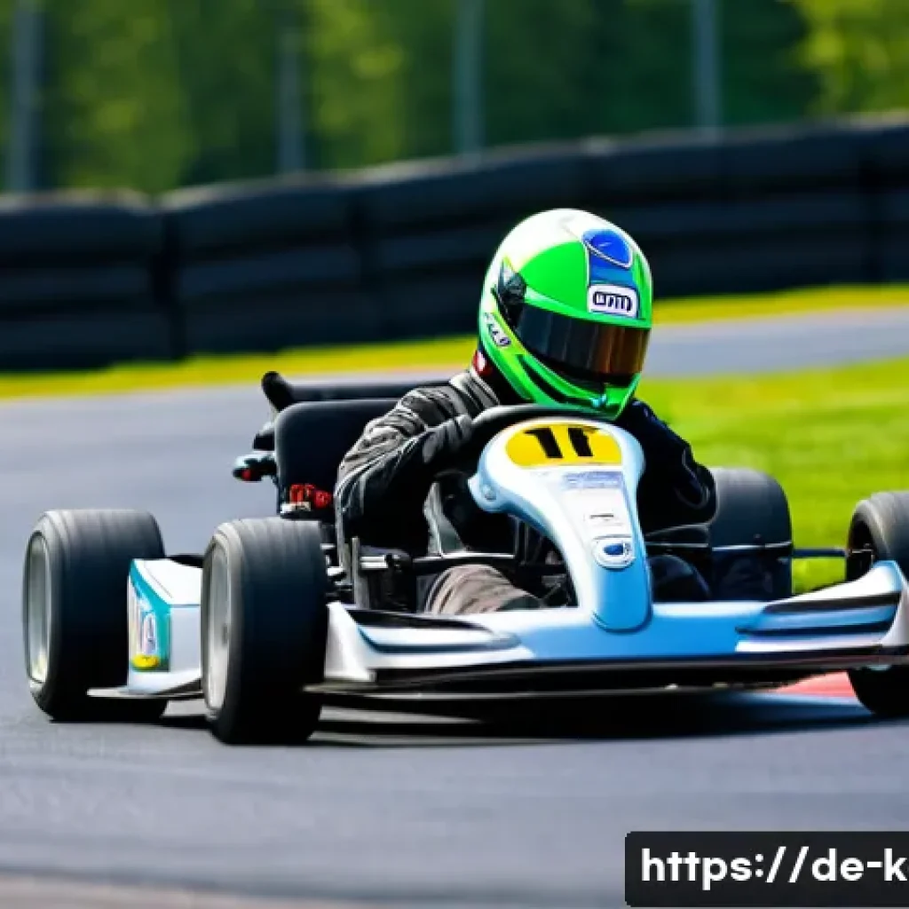 카트라이더 초보자용 드리프트 팁 - A dynamic racing kart drifting sharply around a tight corner on a dry kart track in Germany, detaile...