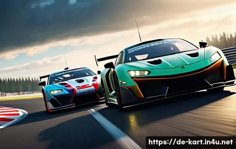 카트라이더 신규 업데이트와 이벤트 활용 - A highly detailed racing game scene featuring a variety of new tracks with intricate designs: tight ...