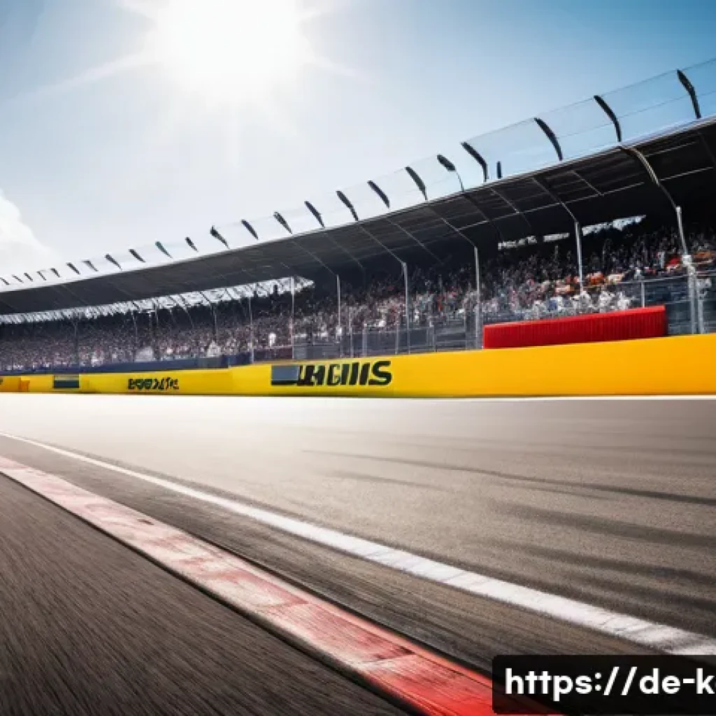 카트라이더 트랙 공략 동영상 - A dynamic racing car sharply braking before a tight corner on a professional racetrack, showing prec...
