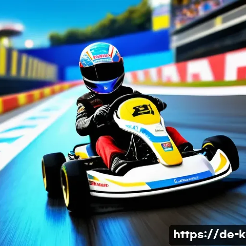 카트라이더 이벤트 성공 전략 - A dynamic KartRider solo race scene on a colorful, detailed racetrack in a vibrant urban environment...