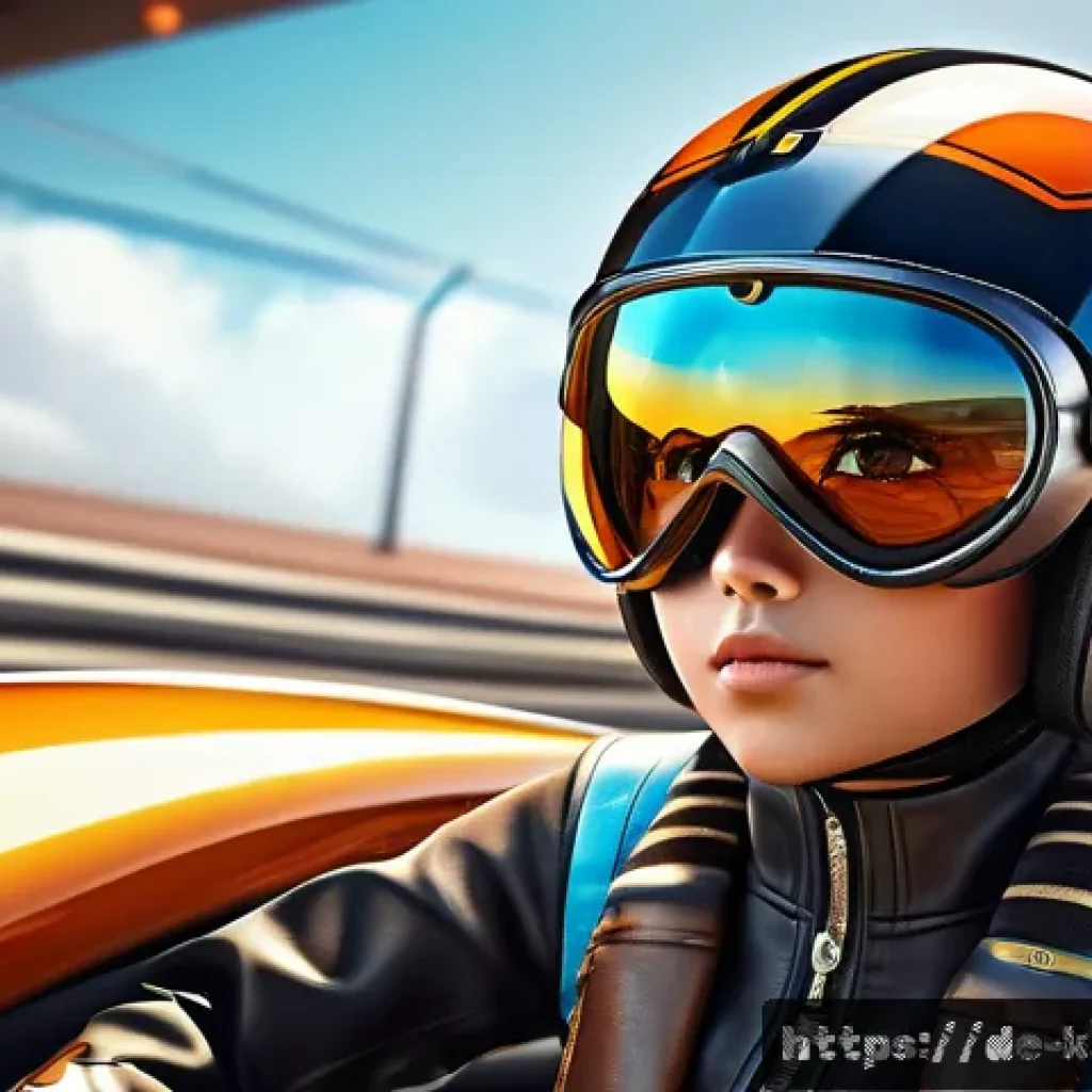 카트라이더 팬아트 대회의 유저 반응 - A vibrant digital painting of a KartRider character in dynamic racing action, featuring anime-inspir...