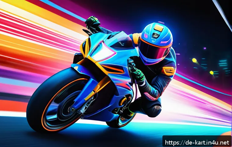 카트라이더 팬아트 대회의 비하인드 - A vibrant digital illustration showcasing a KartRider fanart character in dynamic motion, blending v...