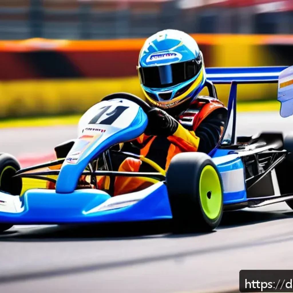 카트라이더 신규 유저를 위한 트랙별 공략법 - A dynamic racing scene in a vibrant KartRider environment featuring a skilled driver performing a sm...