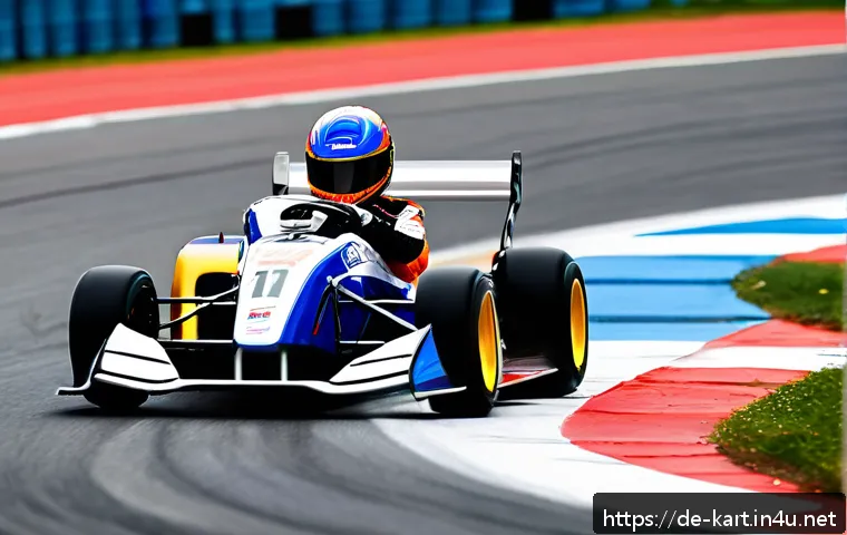 카트라이더 이벤트 랭크전 - A dynamic racing scene on a vibrant, technical kart track filled with sharp curves and colorful boos...